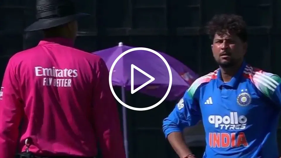 Watch- Kuldeep Yadav Gets In A Fight With Umpire For Decision In IND vs WI 1st ODI